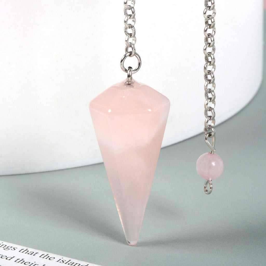 Unakite Point Crystal Pendulum Healing Dowsing Energy Balancing Chakra Divination for Meditation 37mm