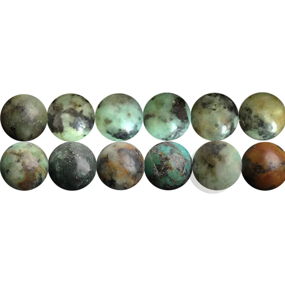 Natural Semi-Precious Stones Beads for Threading 38 cm String Round 4 6 8 10 12 mm