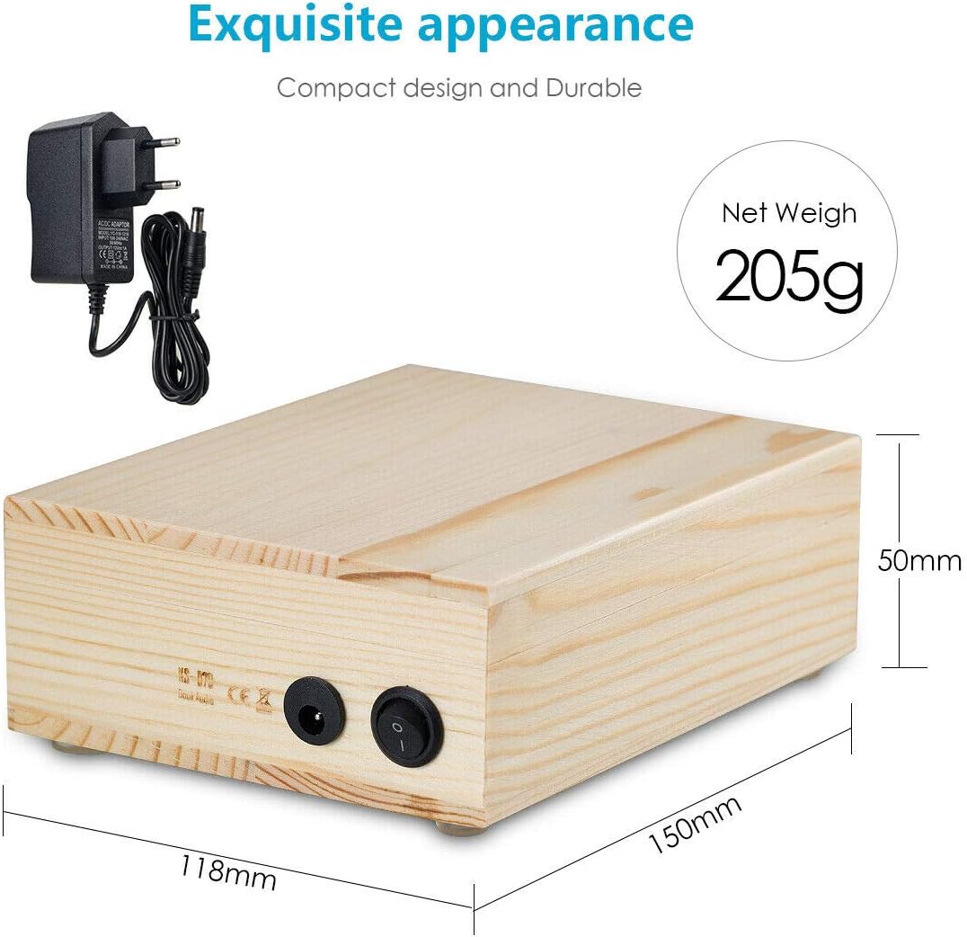 Nobsound 7.83 Hz Schumann Resonance Earth's Brain Wave Ultra-Low Frequency Pulse Generator & Audio Resonator for Deep Relaxation (Schumann Resonance, Wood)