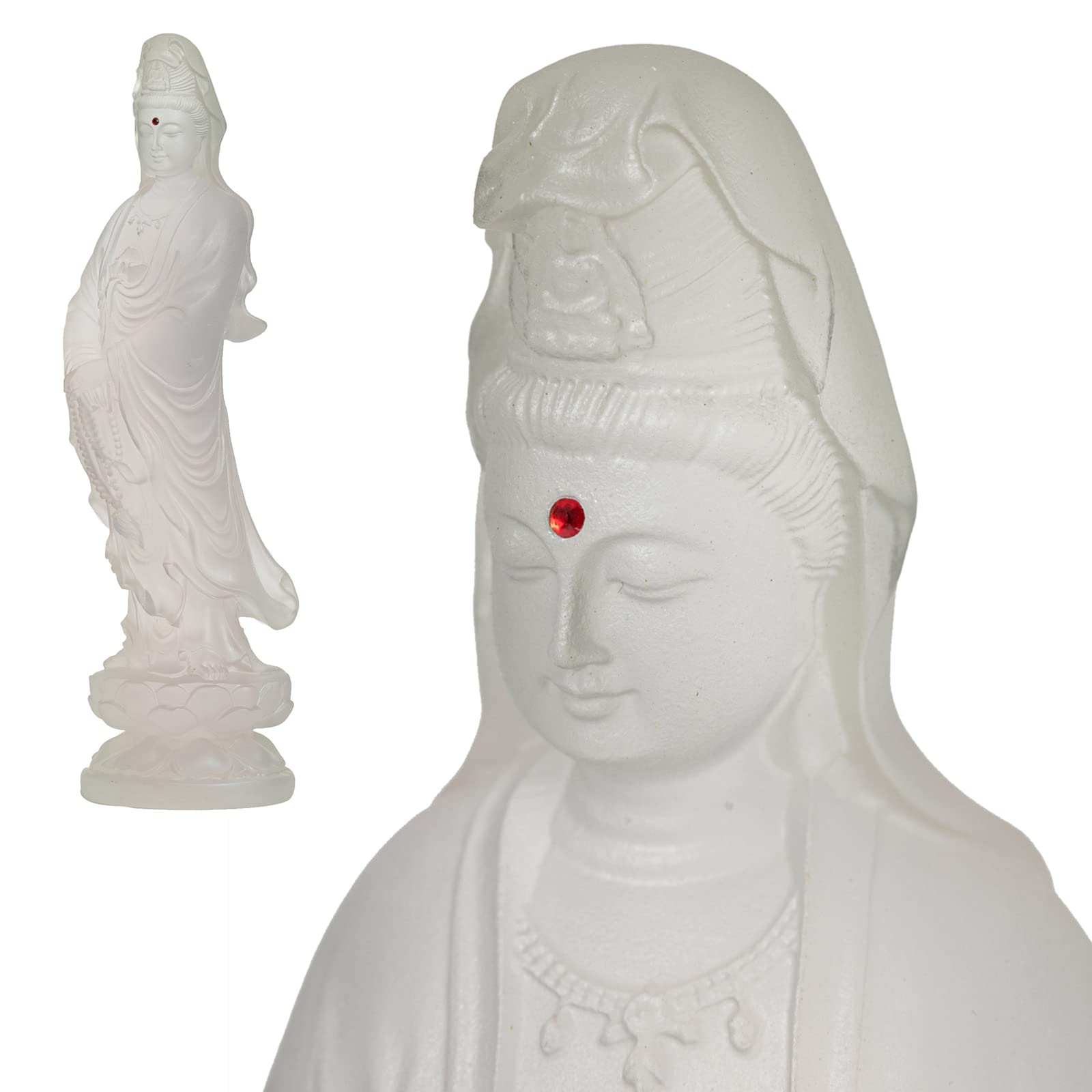 Guan Yin Statue, Quan Yin, Kwan Yin im Wind, Kuan Yin Buddha-Statue, Zen, meditierende Statue, Göttin der Göttin der Gnade und des Mitgefühls im Wind, Yoga, spirituelle Feng Shui-Dekoration