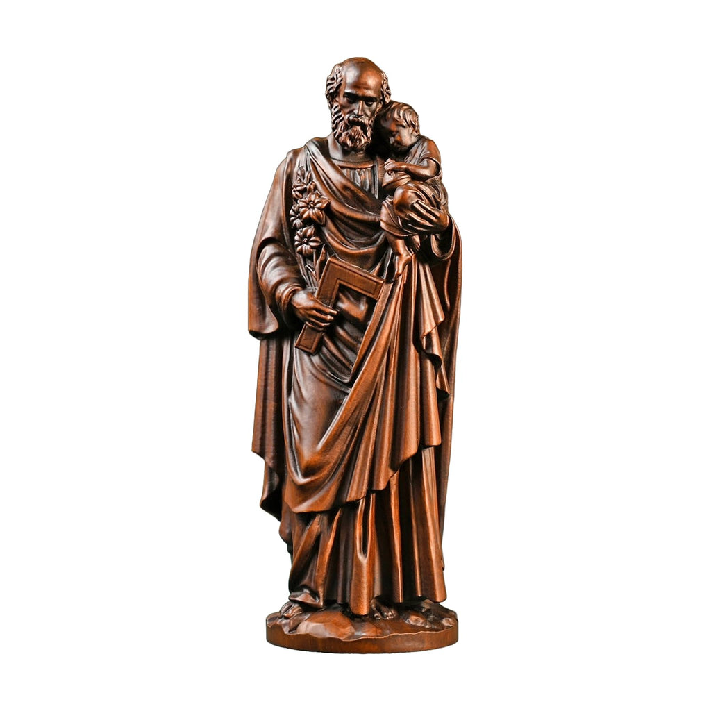 BGCarvedGrace St.Joseph Holding Baby Jesus Statue