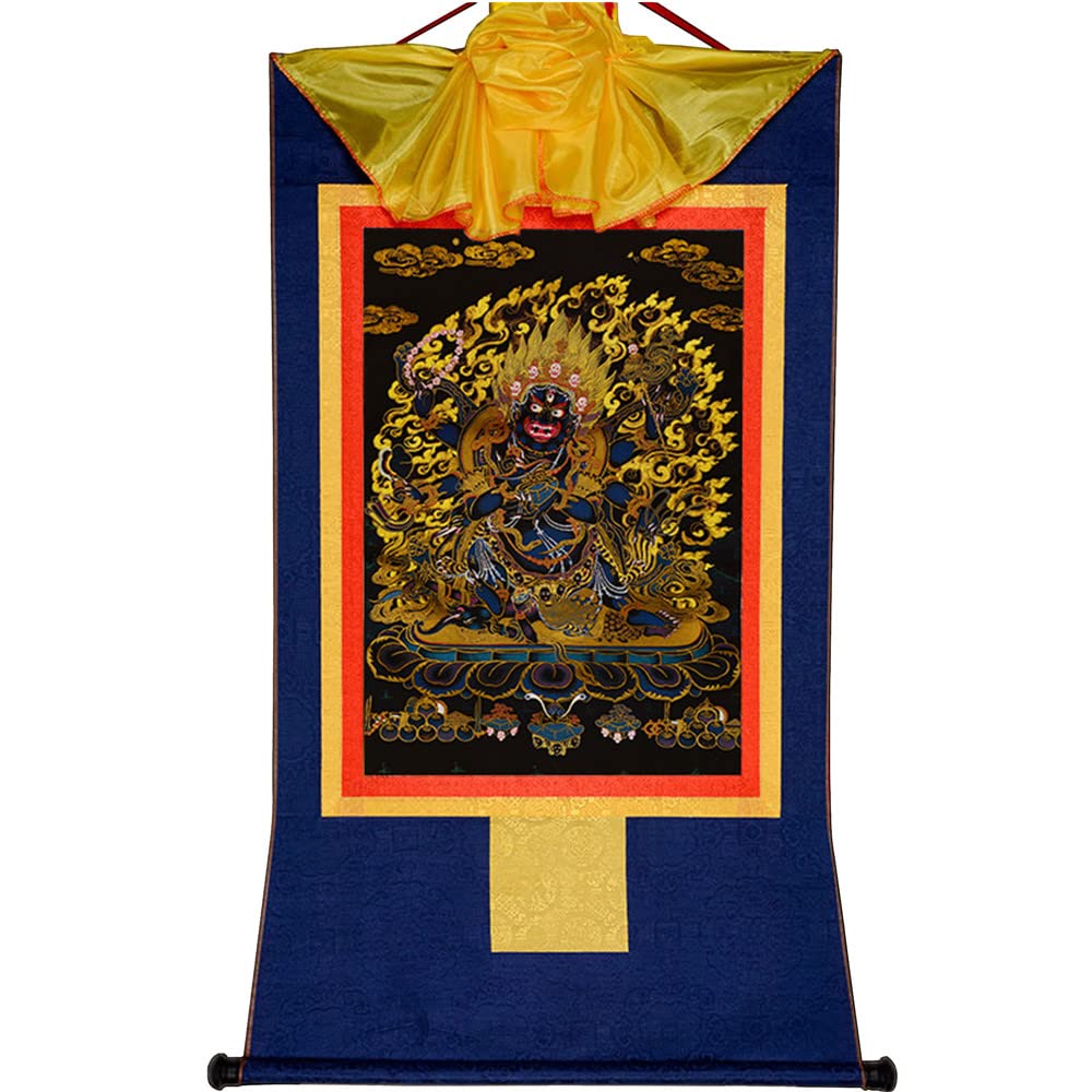 Gandhanra Green Tara Thangka Tibetan Thangka Art - Hot Stamped Buddha Tapestry for Zen Home Decor, Meditation, Spiritual Relaxation, and Peace