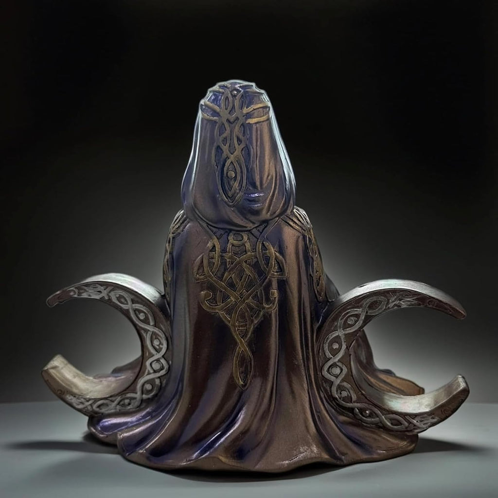 Gaia-Skulptur für Altar, Mondgöttin aus Kunstharz, umweltfreundliche Dekoration für Zuhause und Büro, Meditationsgeschenke für Erdliebhaber (lila)