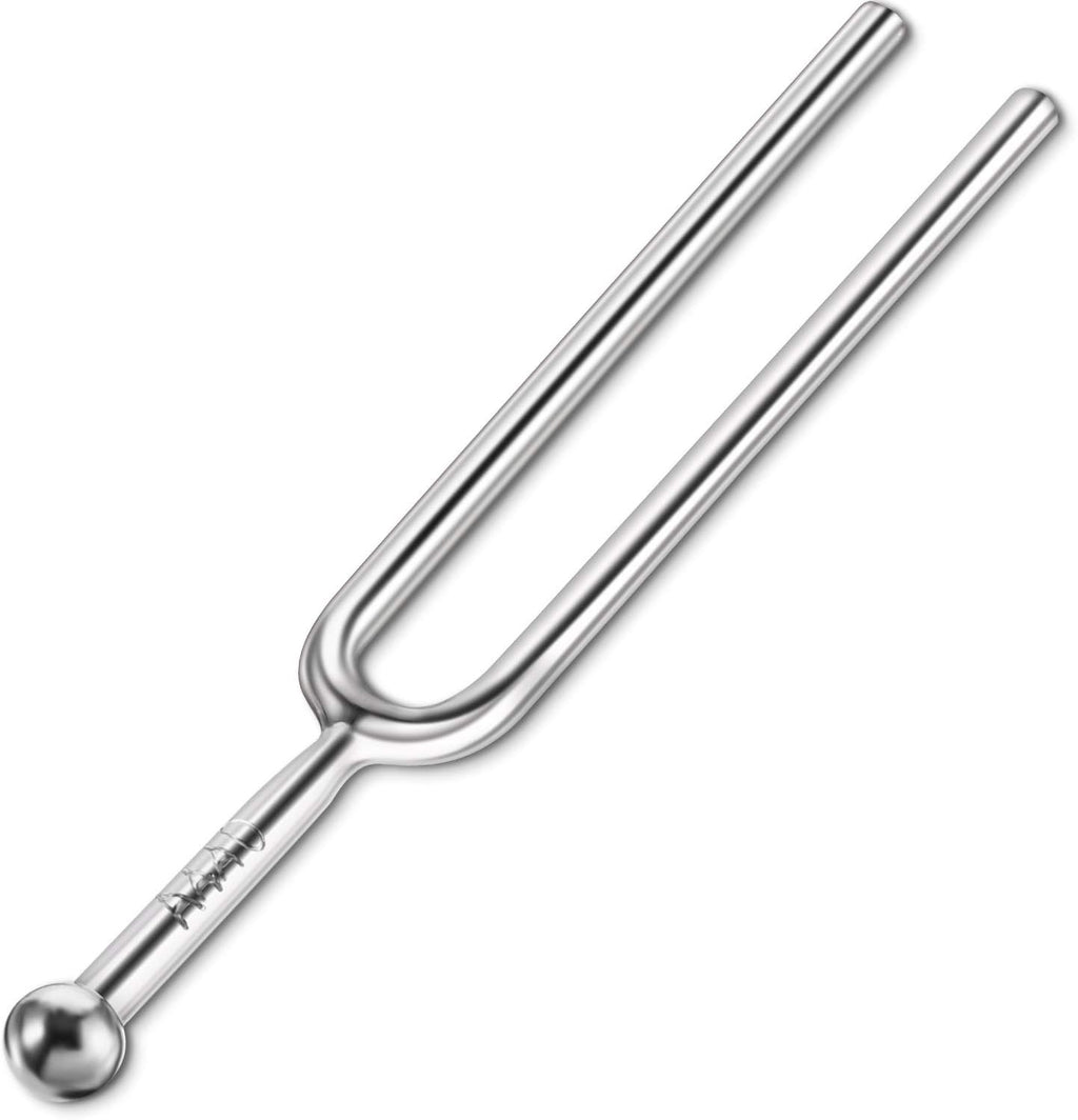 Tuning Fork with A440Hz Stainless Steel Tuning Fork, Cleaning Cloth and Black Storage Bag for Musical Standard Instruments Violin Guitar Tuner Devices