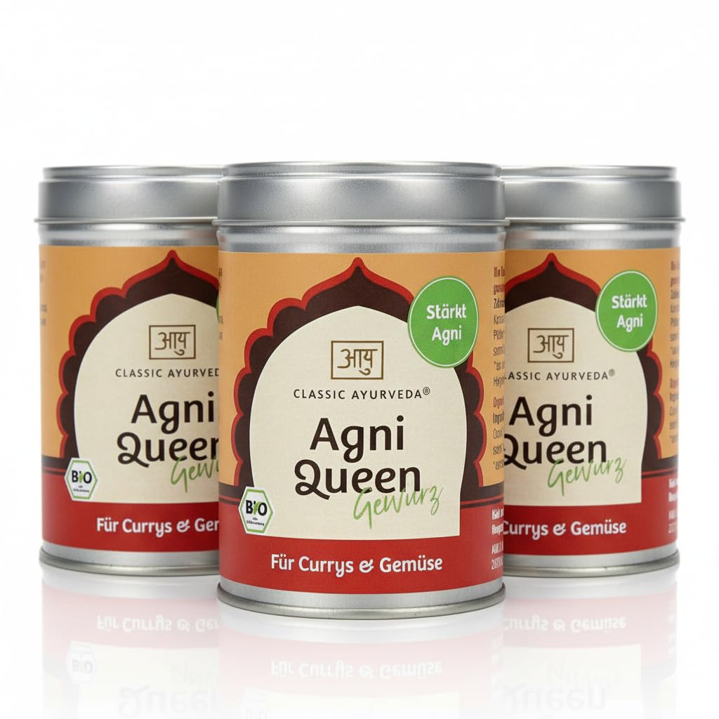 Classic Ayurveda - Bio Agni Queen Gewürz - 80 g - Ayurvedische Würze für Currys und Gemüse