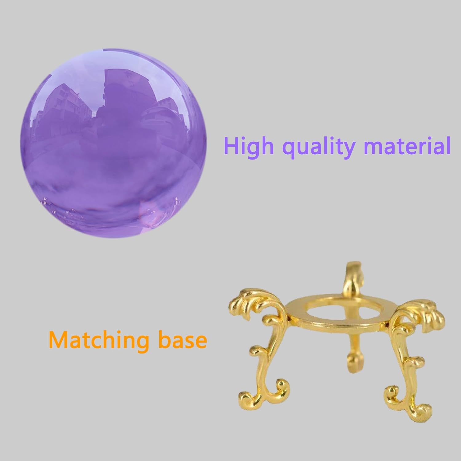 2 Stücke Kristallkugel, Kristallkugel mit Ständer, Glaskugel Kristall Deko, Für Heimdekoration und Fotografie