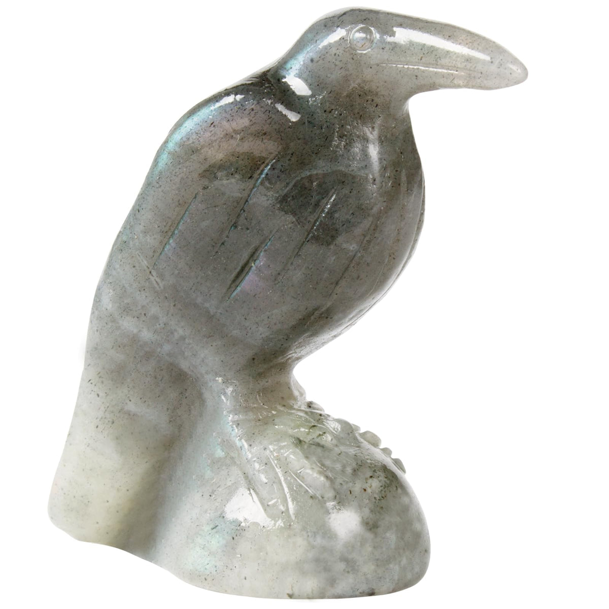 Black Obsidian Raven Statue Gothic Witchy Decor Hekate Crystal | 2 Inch Natural Mystical Crow Healing Crystal Figurine. Witchy Decor For Home Office Meditation Altar Birthday Gift For Women