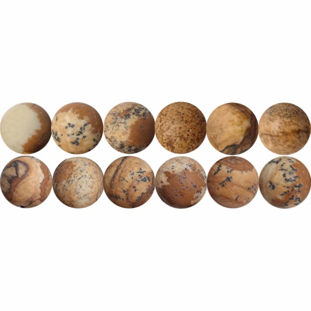 Natural Semi-Precious Stones Beads for Threading 38 cm String Round 4 6 8 10 12 mm
