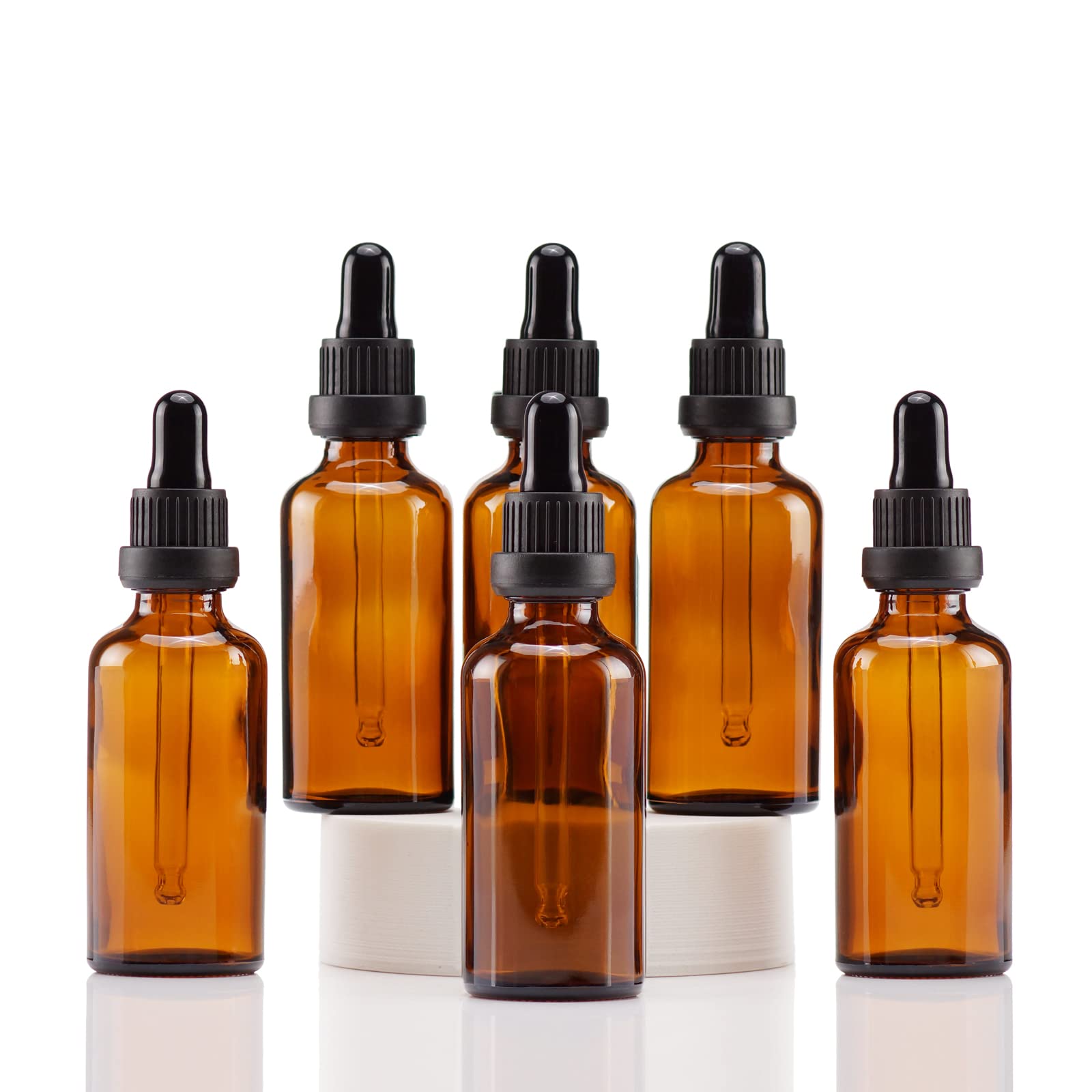 YIZHAO Pipettenflasche 30ml, Apothekerflasche Braunglas mit [Dropper Pipette Glas], Braunglasflasche für Ätherische Öl, Parfümöle,Aromatherapie,Düfte,Flüssigkeit – 6Pcs