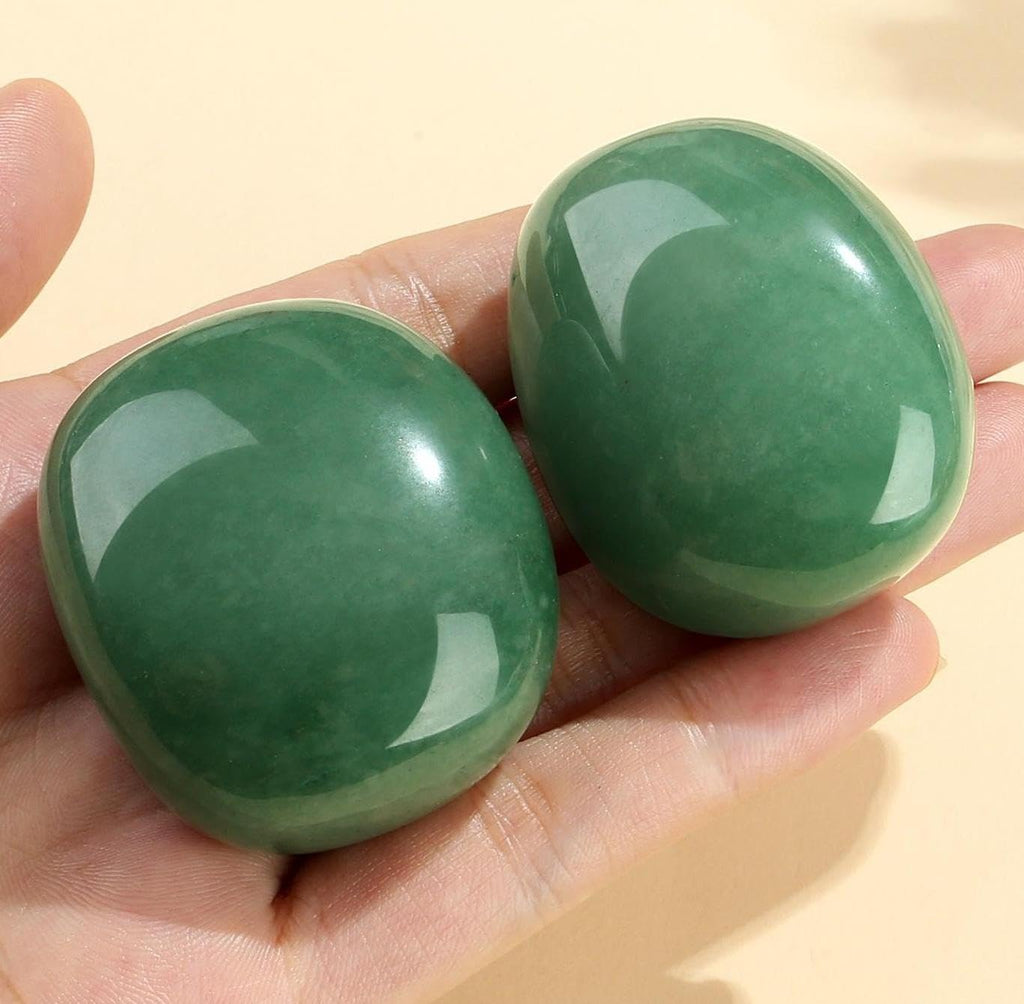 QINJIEJIE White Howlite Stones Natural Gemstone Large Crystals Polished Stone White Howlite 2 Pieces Crystal Stone Tumbled Stones Worry Stone Reiki Meditation