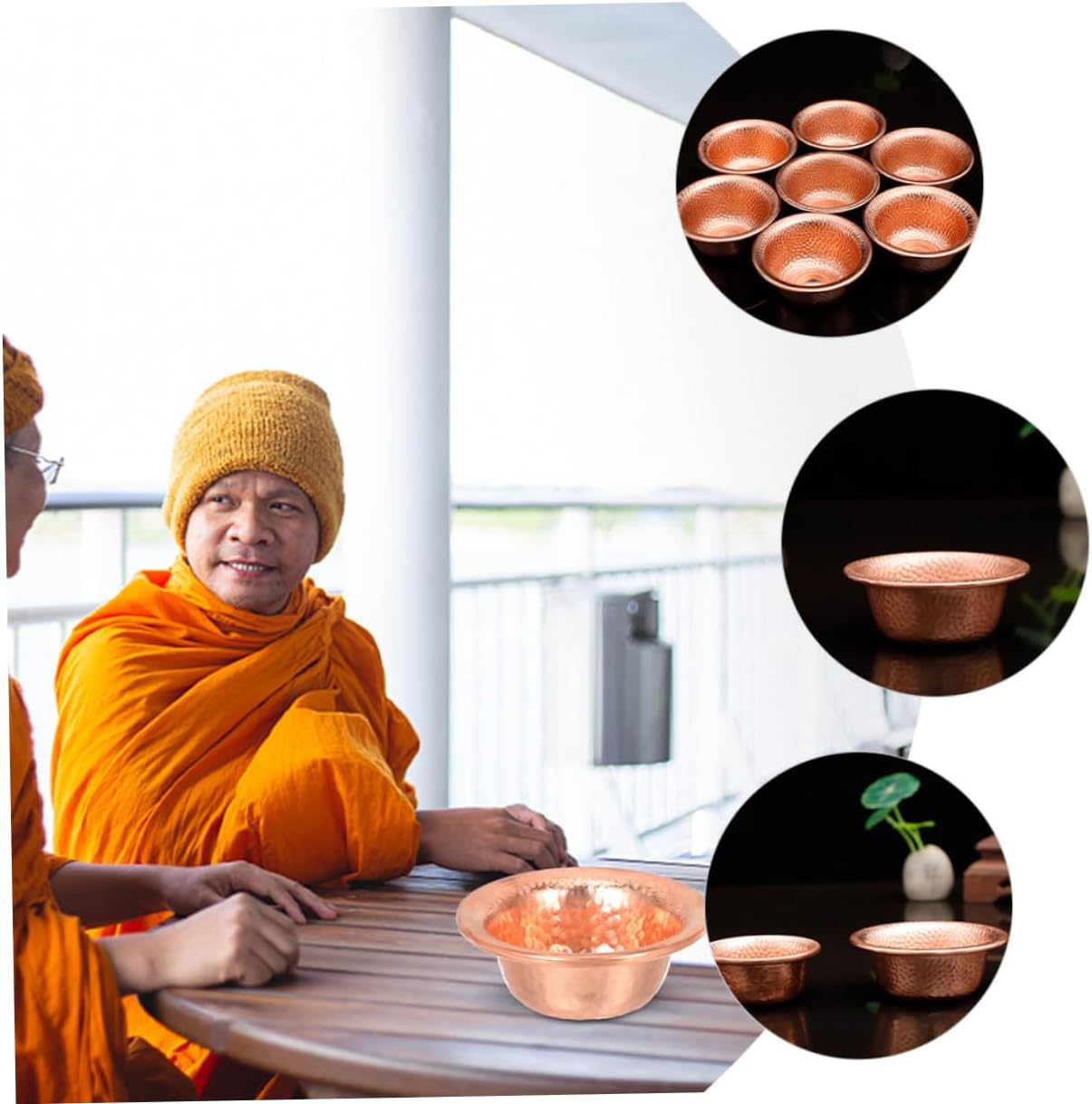 ULTECHNOVO Tempel Opferschale aus Handgefertigte Altaropferbecher Dekorative Buddhistische Wasserschale für Anbetung und Meditation für Zuhause und Tempel