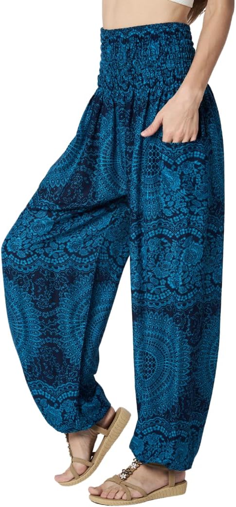 Tranquil Threads High-Waisted Boho Harem Yoga Pants for Women