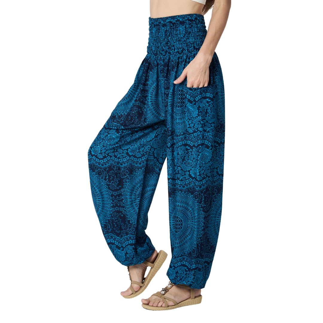 Tranquil Threads High-Waisted Boho Harem Yoga Pants for Women