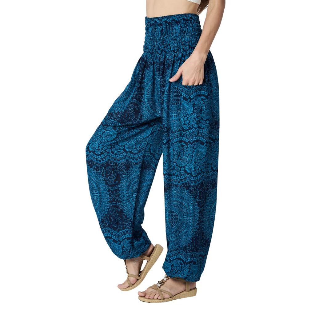 Tranquil Threads High-Waisted Boho Harem Yoga Pants for Women