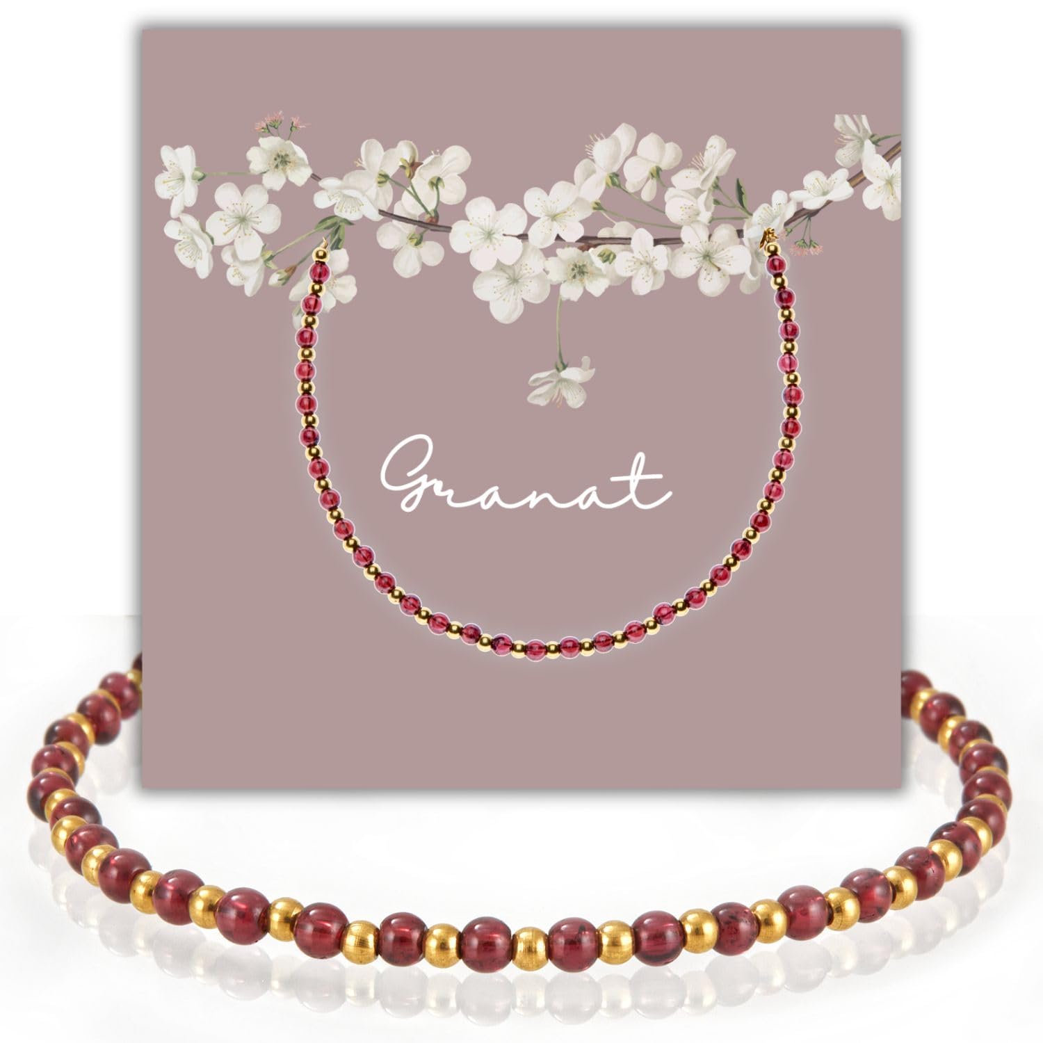 happymaker - Mondstein und Rosenquarz Perlenarmband Damen, handgemacht Edelstein Armband mit Silber 925 Perlen und Verschluss, Silberarmband Geschenkverpackung, Geburtsstein Juni