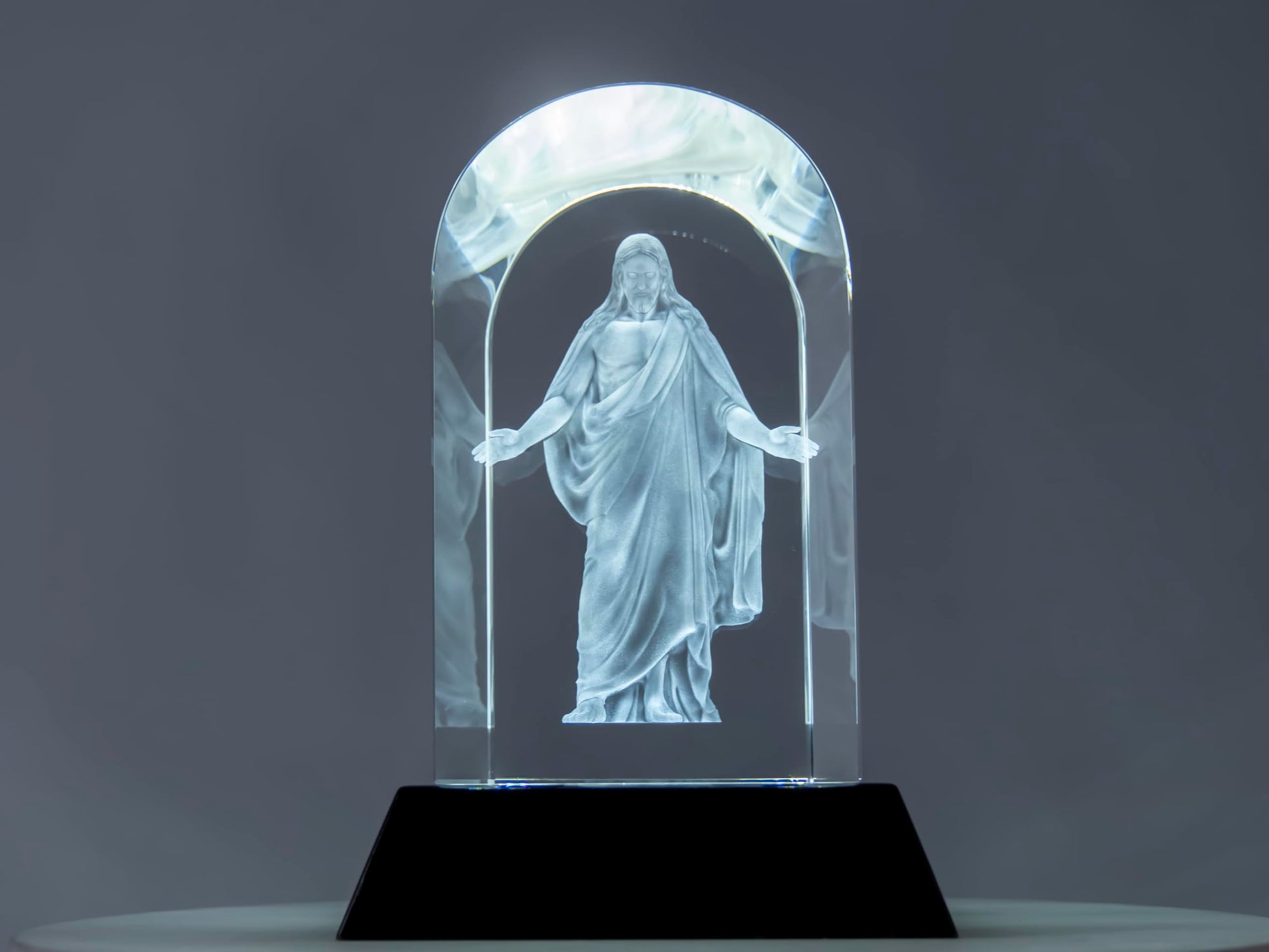 3D Laser Engraved Statue & LED Lighted Base