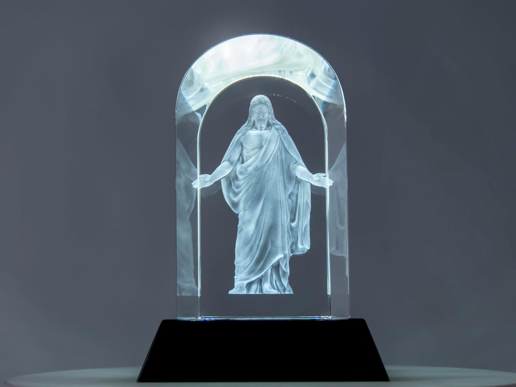 3D Laser Engraved Statue & LED Lighted Base