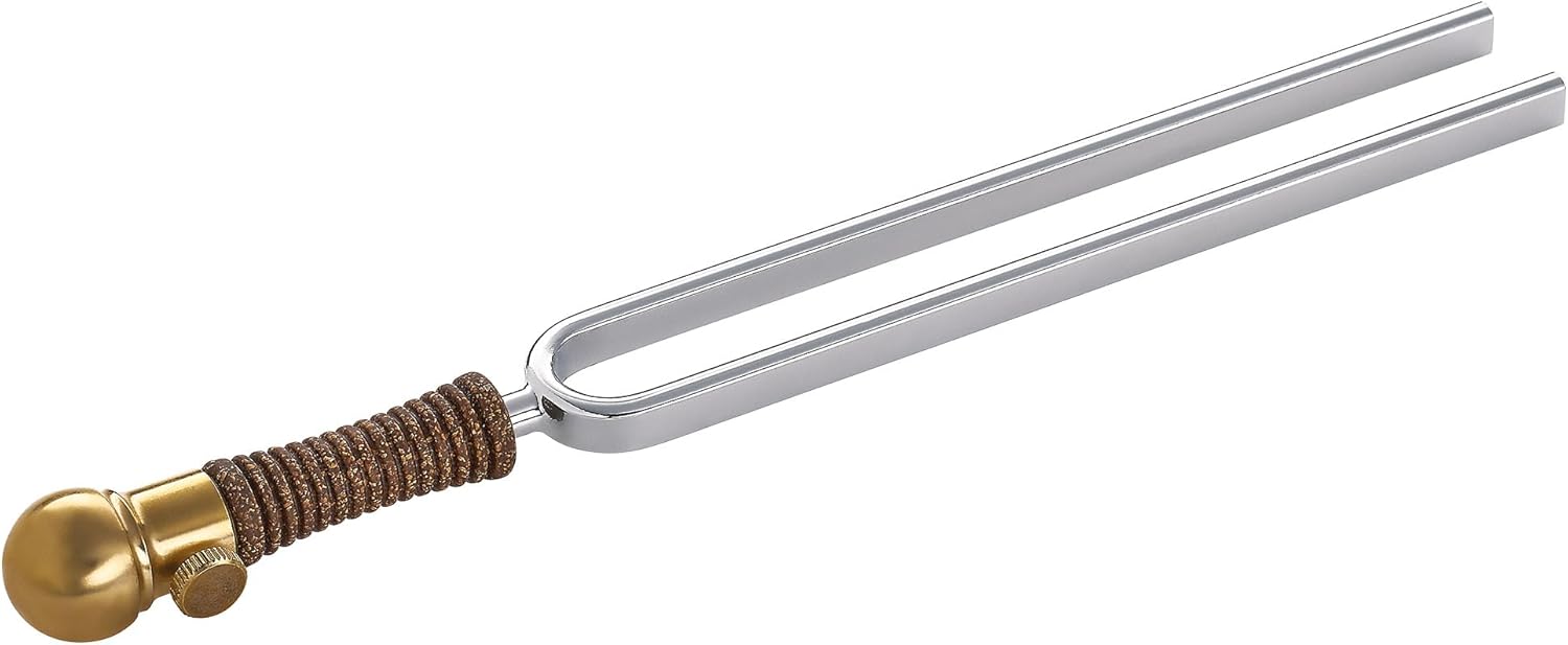 Sonic Energy Tuning Fork Attachment - Ball Base 46g - Made of ECOBRASS Gold - 20mm Attachment Surface - For Therapy and Massage (VF-RS)