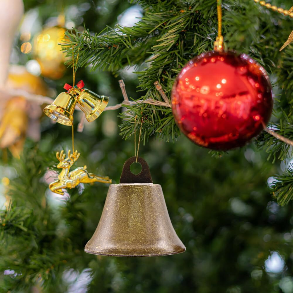 glöckchen zum basteln, 20Pcs kleine glöckchen, Glocken zum basteln, Vintage Bronze Glöckchen für DIY Wind Glockenspiel Handwerk Dekorationen (10 je in Zwei Größen)