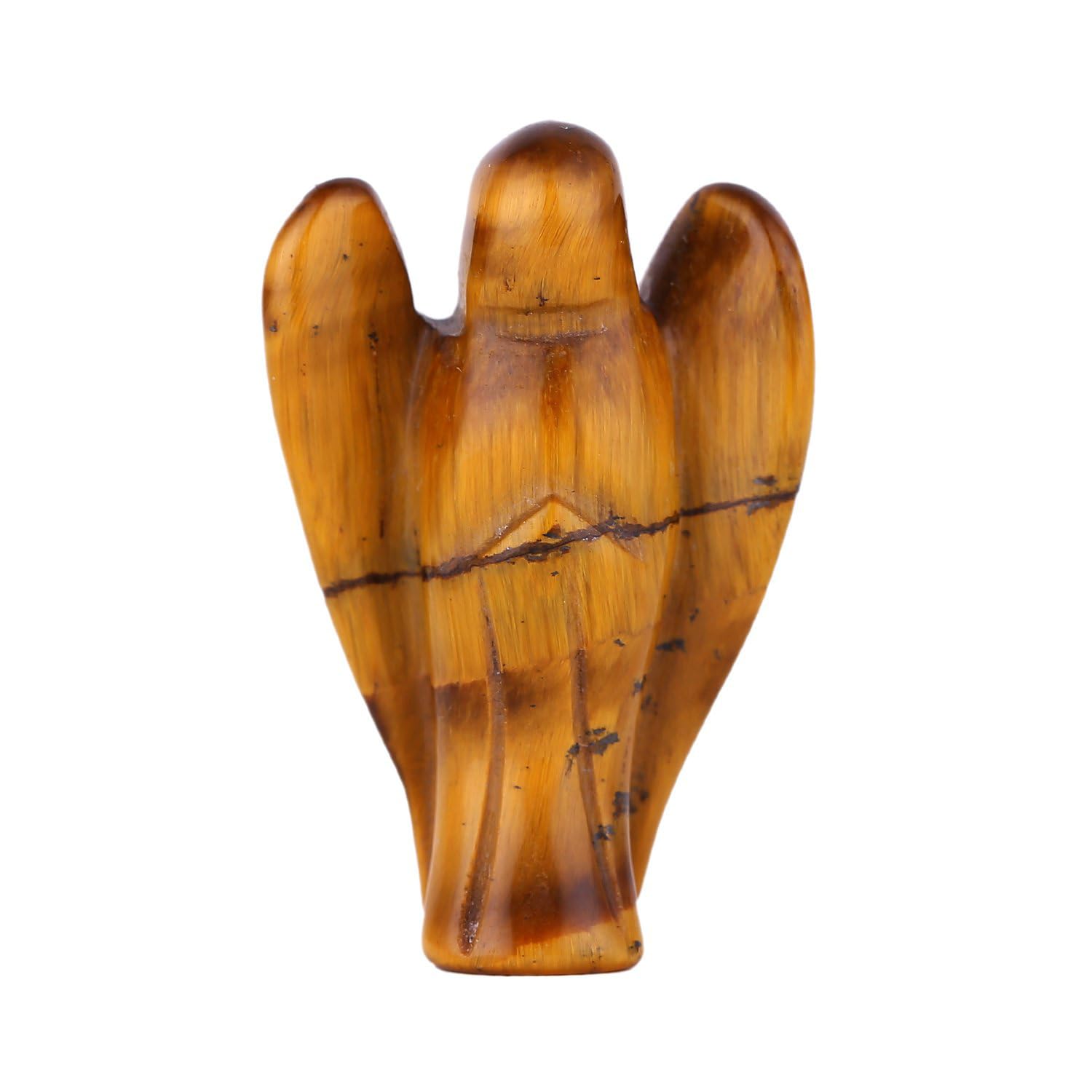 Morella Edelstein Dalmatinerjaspis Engel Glücksbringer Schutzengel zum Mitnehmen 3,5 cm in Samtbeutel