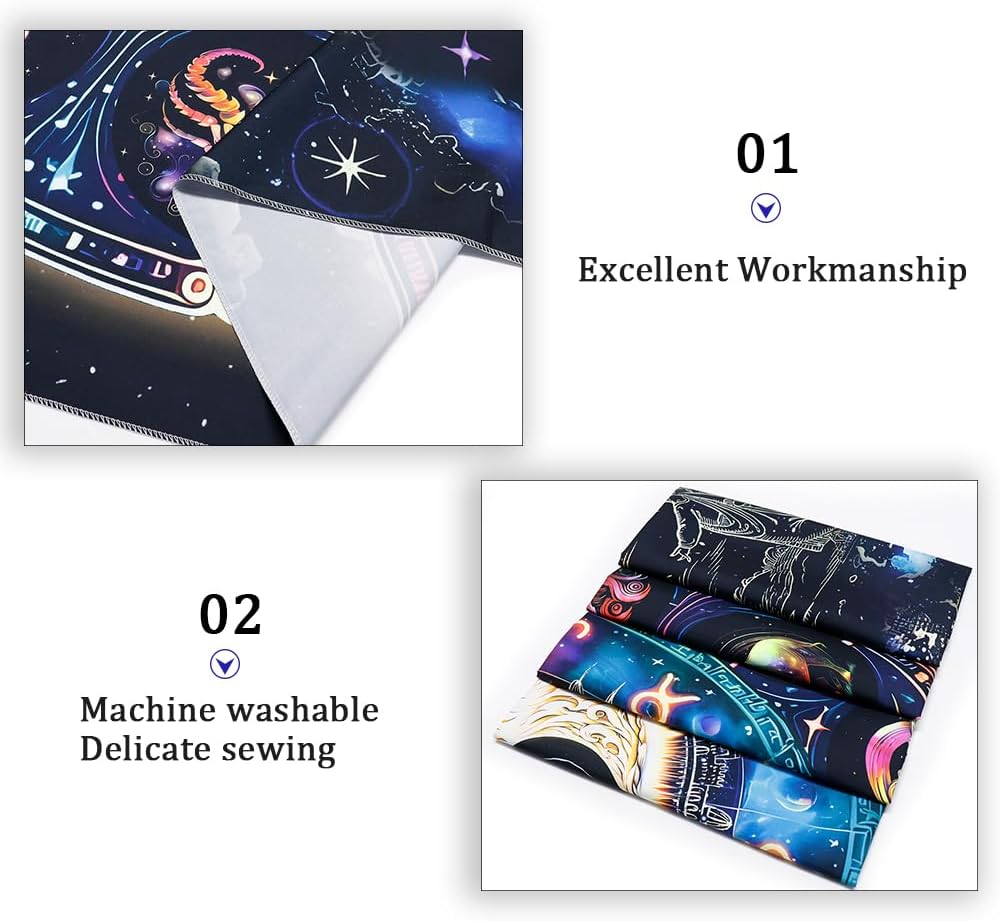 Lahasbja Blacklight Constellation Tapestry UV Reactive Sun and Moon Tapestries Spiritual Zodiac Astrology Wall Tapestries Galaxy Wall Decor Mystic Yin Yang Wall Hanging for Bedroom
