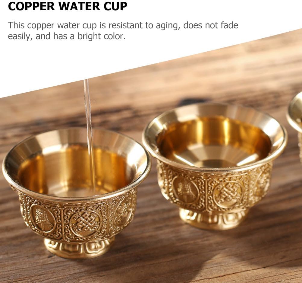 Wasserbecher Weihwasser-altarschale Buddhistische Wasserschale Buddhistische Wasseropferschale Tibetischer Kerzenhalter Behälter Für Religiöse Opfergaben Kupfer Mini Gerät