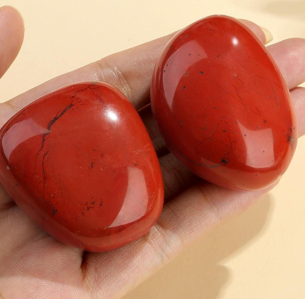 QINJIEJIE White Howlite Stones Natural Gemstone Large Crystals Polished Stone White Howlite 2 Pieces Crystal Stone Tumbled Stones Worry Stone Reiki Meditation