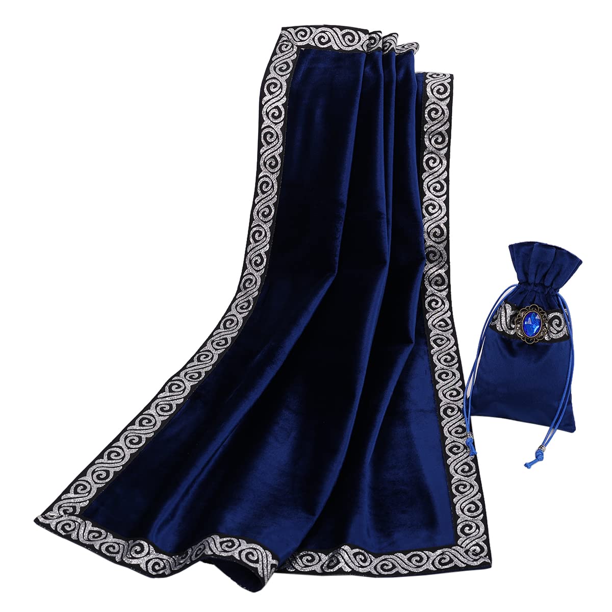 BLESSUME Tarot Tablecloth Altar Tarot Cloth One Size (Black 1)