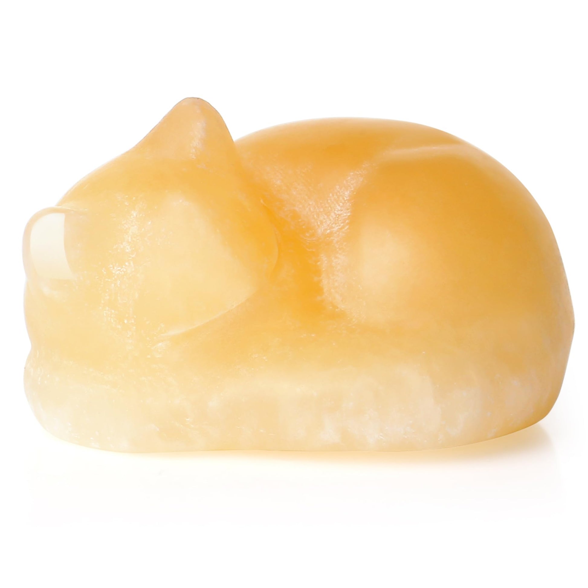 QINJIEJIE Dalmatian Jasper Cat Crystals Figurine Sleeping Cat Figure Statue Gemstones Sculpture Lucky Kitten Cute Decoration Men Women