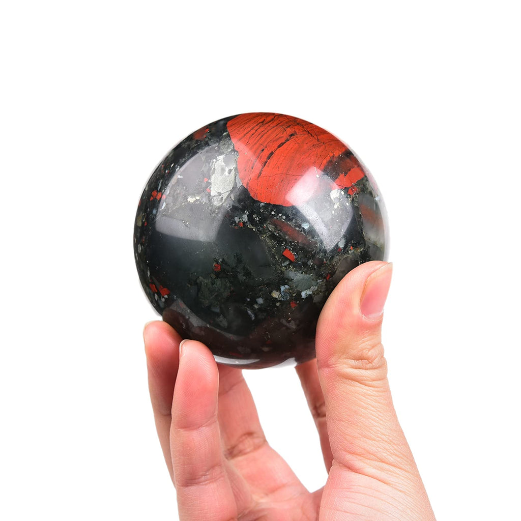 JIC Gem Large Crystal Ball with Stand Pietersite Crystal Ball Gemstone Decorative Ball for Home Decoration Altar Reiki Feng Shui Crystal Gift 80-90mm