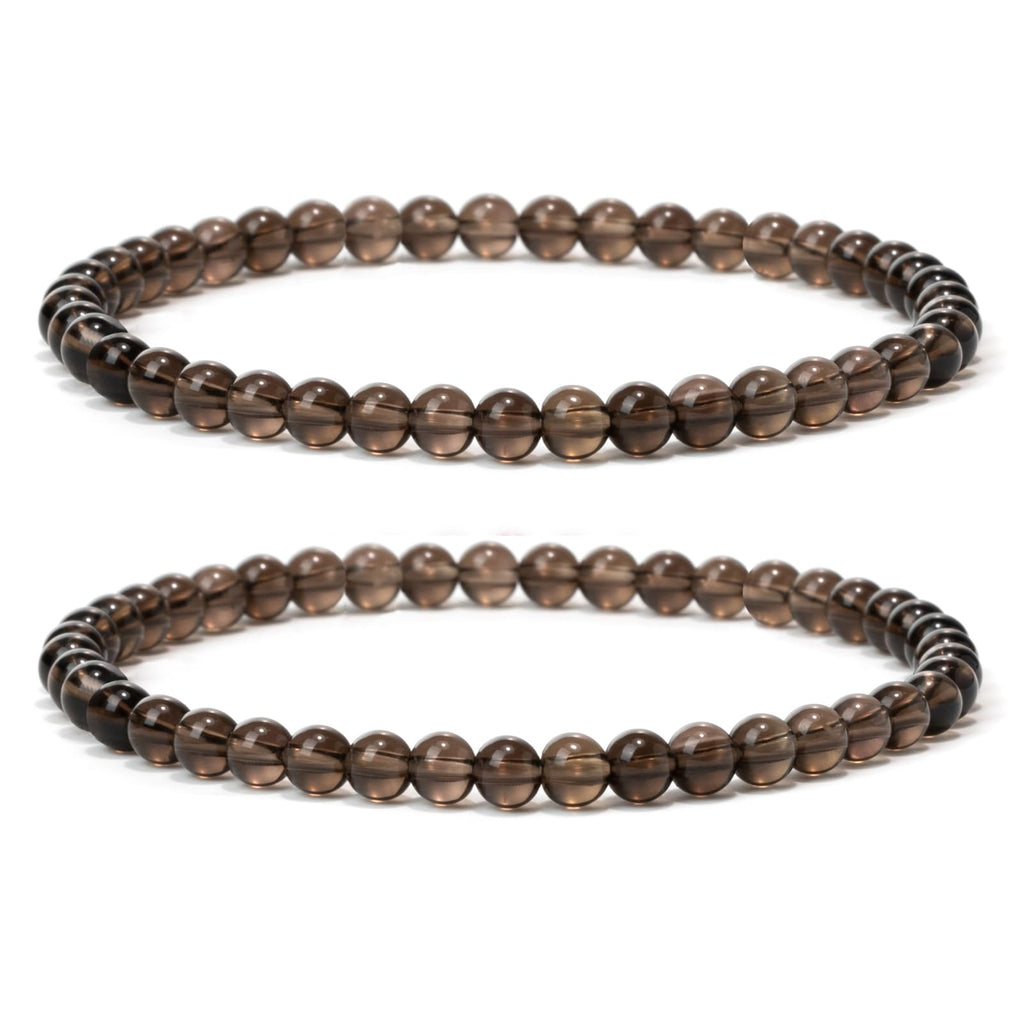 4 mm Stretch Bracelet Made of Real Natural Stone Beads, Healing Stone Bracelet, Yoga Bracelet for Women, Men, Lucky Bracelet, Friendship Bracelet, Replacement Beads Included