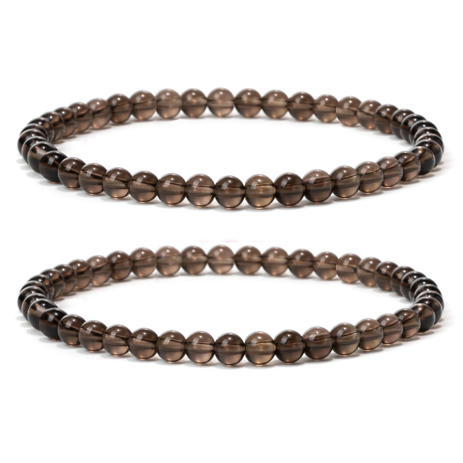 4 mm Stretch Bracelet Made of Real Natural Stone Beads, Healing Stone Bracelet, Yoga Bracelet for Women, Men, Lucky Bracelet, Friendship Bracelet, Replacement Beads Included