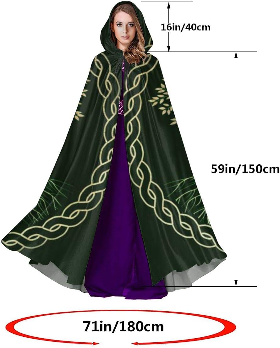 Celtic Ritual Norse Nordic Viking Goddess Wiccan Wicca Halloween Wizard Witch Hooded Robe Cloak Christmas Hoodies Cape Cosplay For Adult Party Favors Supplies Dresses Clothes Gifts Costume