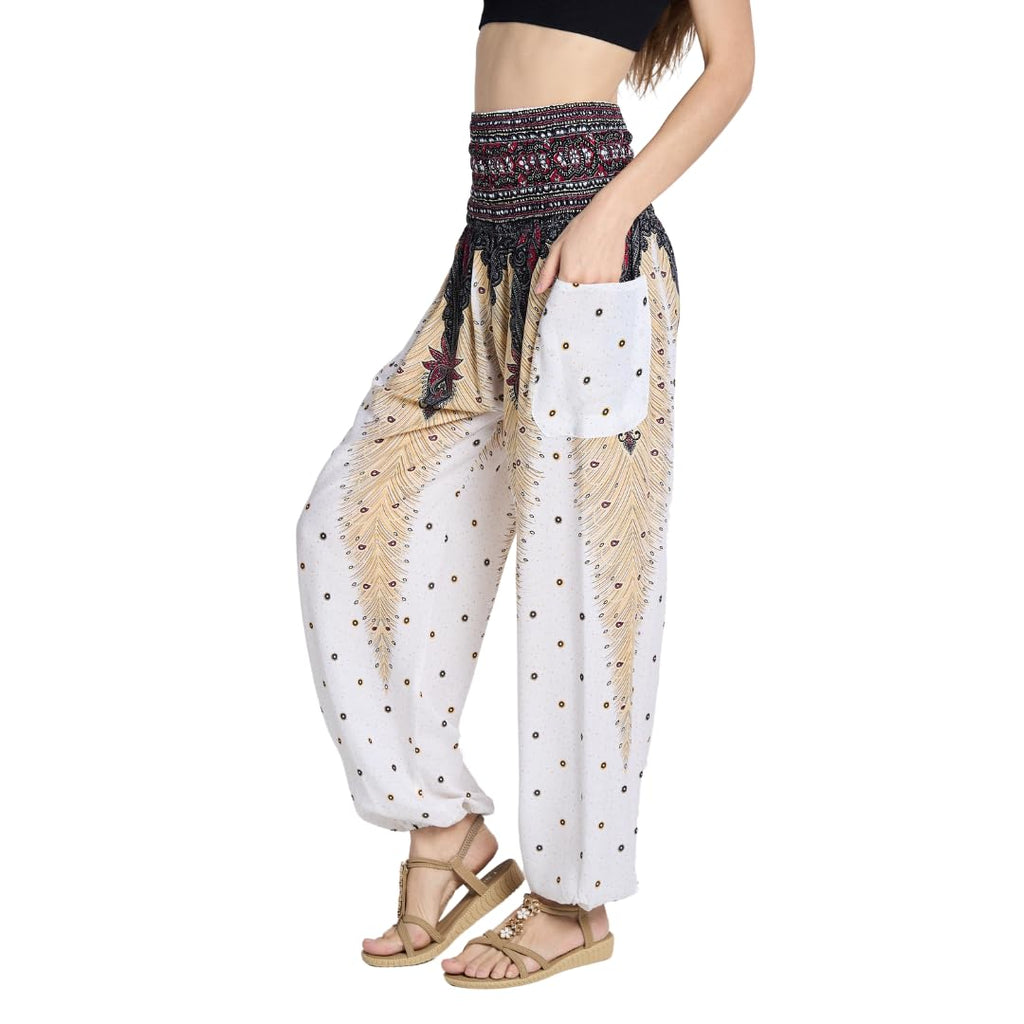 Tranquil Threads High-Waisted Boho Harem Yoga Pants for Women