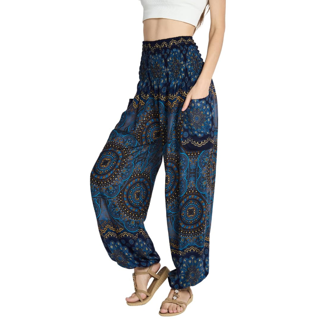 Tranquil Threads High-Waisted Boho Harem Yoga Pants for Women