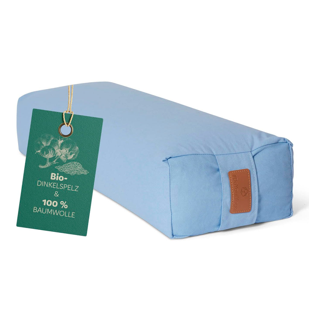#DoYourYoga Yogabolster »Paravati« 67cm x 13cm | Gefüllt mit Bio-Dinkelspelz (KBA) oder Bio-Buchweizenschalen (KBA) | Yogakissen mit waschbarem Bezug | Sitzkissen & Zafukissen für Yin Yoga