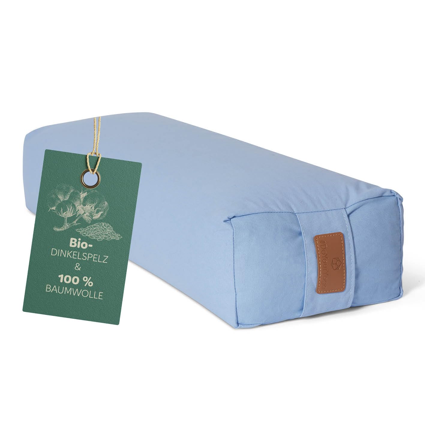 #DoYourYoga Yogabolster »Paravati« 67cm x 13cm | Gefüllt mit Bio-Dinkelspelz (KBA) oder Bio-Buchweizenschalen (KBA) | Yogakissen mit waschbarem Bezug | Sitzkissen & Zafukissen für Yin Yoga