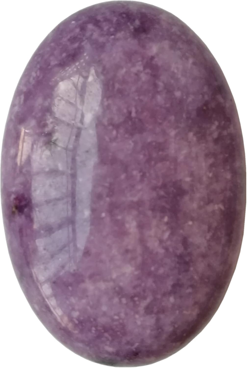 Natural Purple Lepidolite Worry Stones Oval Palm Pockets Healing Crystal Massage Spa Energy Stone