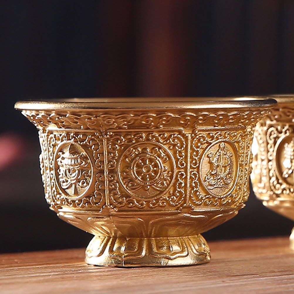 Wasserbecher Weihwasser-altarschale Buddhistische Wasserschale Buddhistische Wasseropferschale Tibetischer Kerzenhalter Behälter Für Religiöse Opfergaben Kupfer Mini Gerät