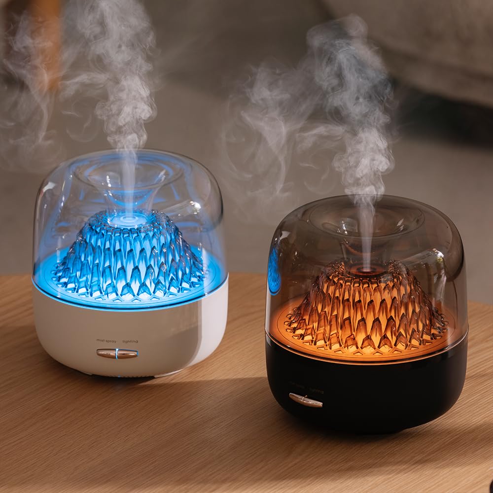Aroma Diffuser 200ML, Premium Aromatherapie Ultraschall Luftbefeuchter， Raumduft Elektrisch Diffusor mit Fernbedienung, Elektrische Duftlampe mit 7 Farben LED Licht, Aroma Defuser