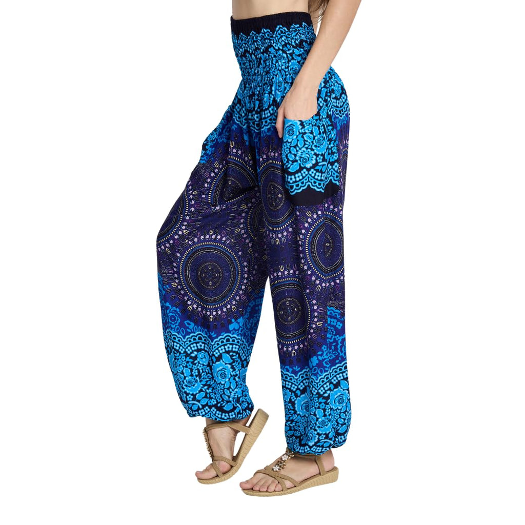 Tranquil Threads High-Waisted Boho Harem Yoga Pants for Women