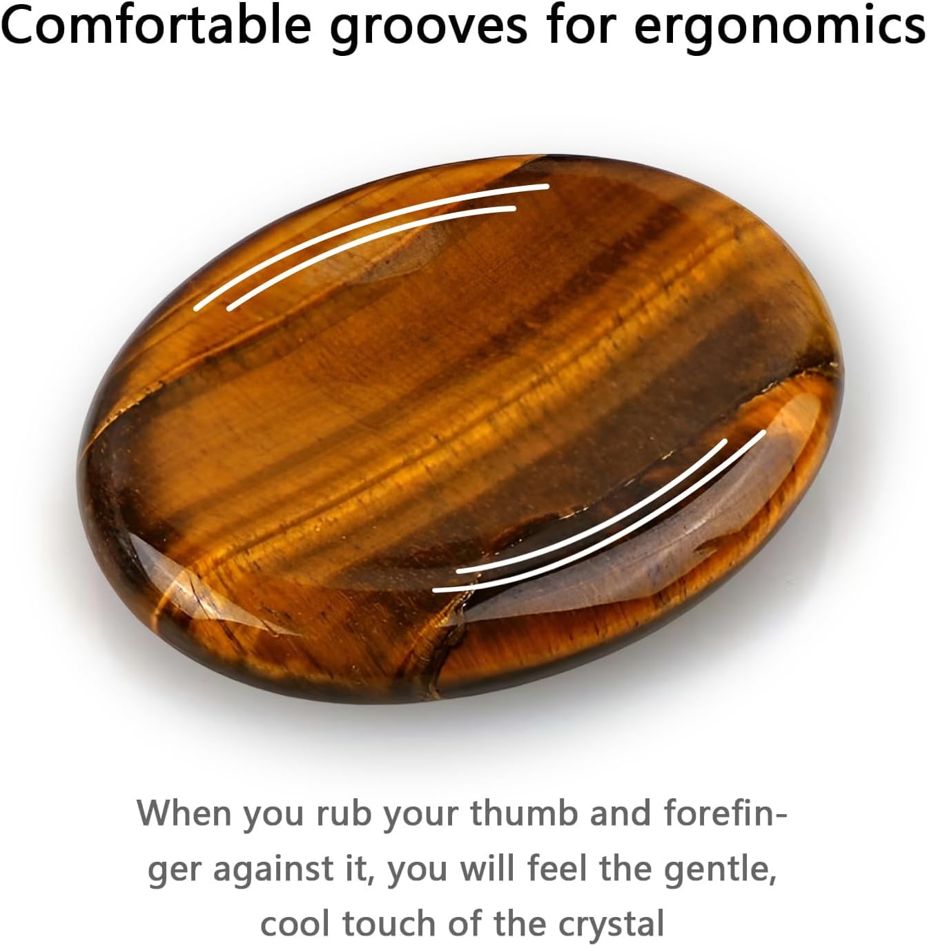 Tiger's Eye Lucky Stones Crystals Stones Worry Stone Gemstones for Children Healing Stones Gemstones Chakra Stones for Anxiety Stress Relief Fortune Telling Reiki Healing Meditation