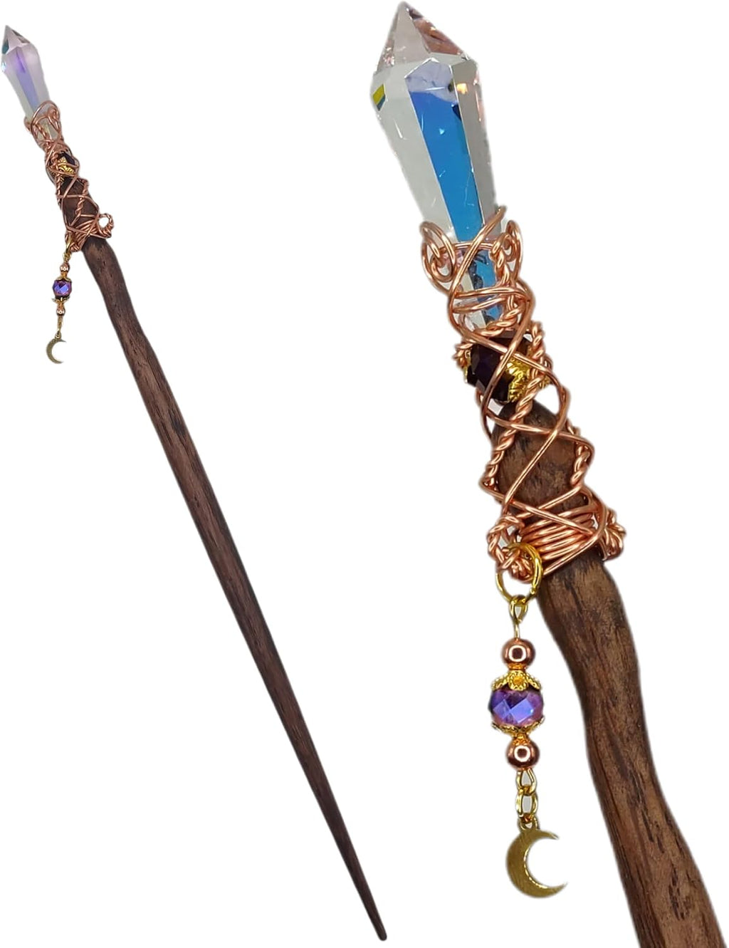 Merlin's Realm Lunar Prism Oak Magic Wand