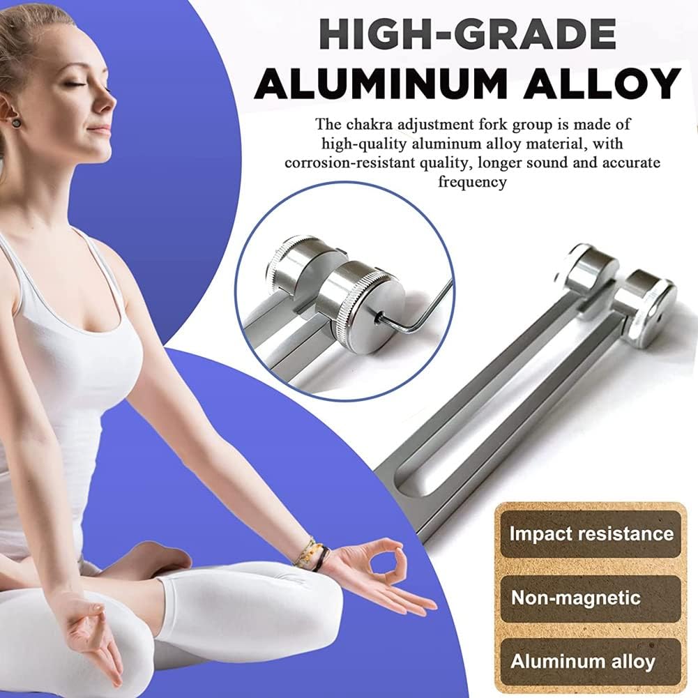 Ocnvlia Tuning Fork Set - 128 Hz, 256 Hz, 512 Hz, Tuning Forks Perfect for Healing, Sound Therapy, Body, Mind and Soul