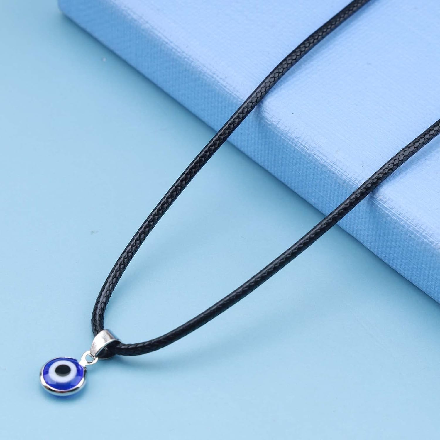 Yheakne Boho Leder Auge Choker Halskette Schwarzes Leder Halskette Blau Böse Auge Anhänger Halskette Glücksauge Halskette Kettenschmuck Für Frauen Und Mädchen Schutz Amulett Geschenke
