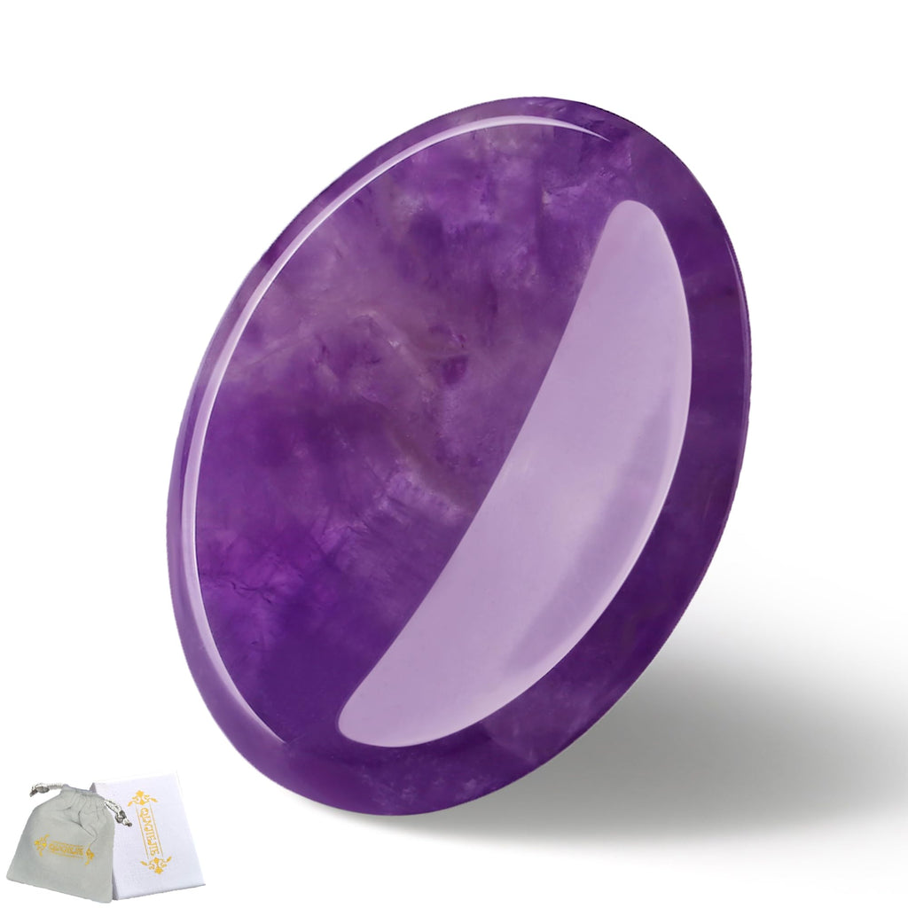 QINJIEJIE Green Aventurine Crystals Worry Stone Worry Stone Thumb Precious Stones Oval Crystal Healing Stone Palm Stones Stress Relief Reiki Healing Meditation