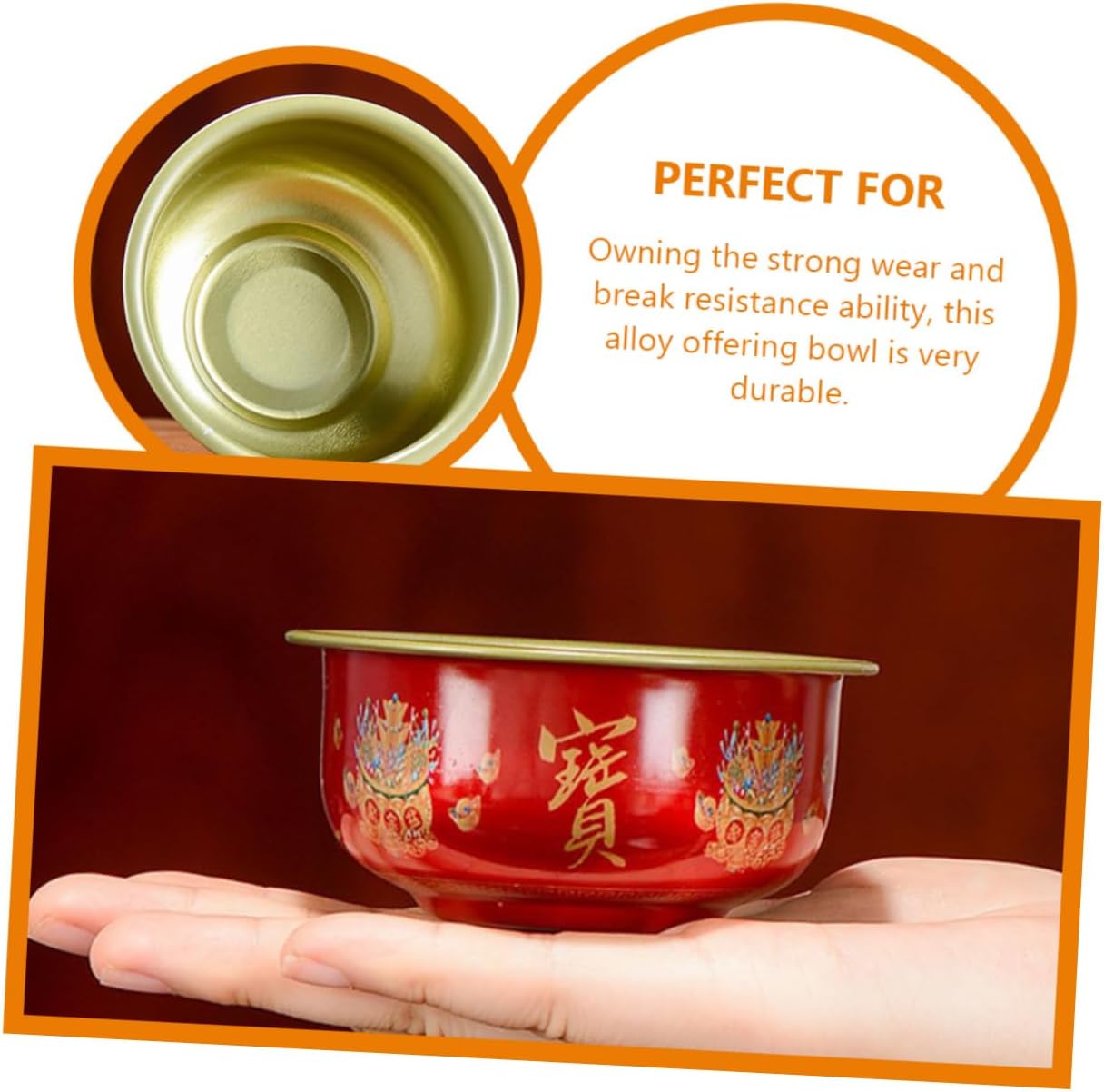 ABOOFAN 7-Piece Buddhist Altar Bowl Set, Water Sacrifice Bowl for Meditation, Yoga, Sturdy Metal Alloy Bowl for Temple Decoration at Home or Restaurants