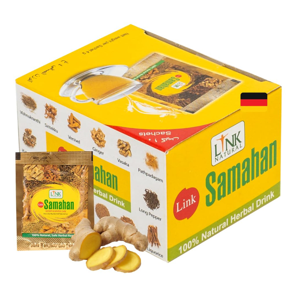 Link Natural Samahan Tee – Direktversand aus Deutschland – 100% Authentischer Ayurvedischer Kräutertee – 25 Beutel (100g)