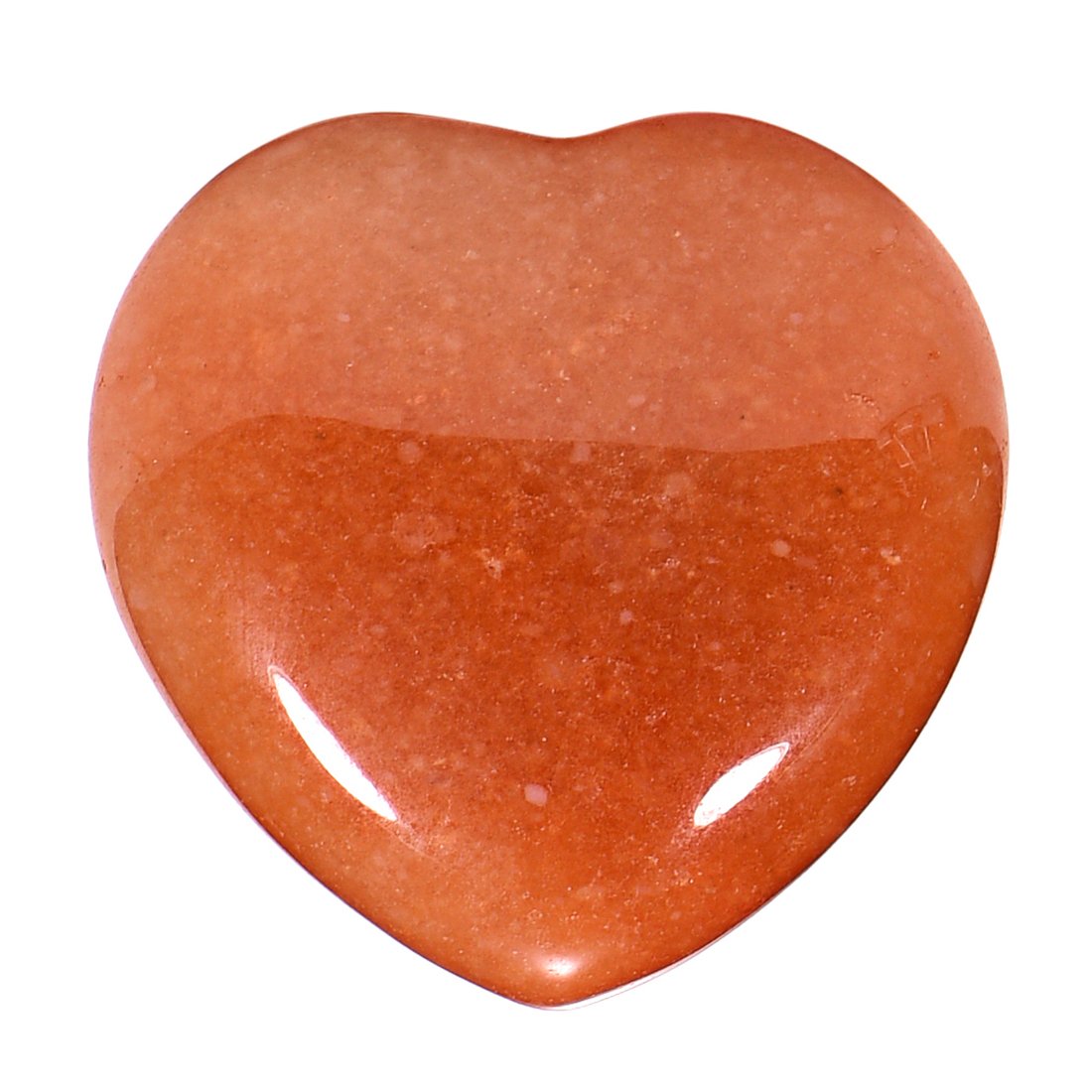 Morella Gemstone Heart Good Luck Charm, Stone Heart to Take with You, 3 cm, in Velvet Bag