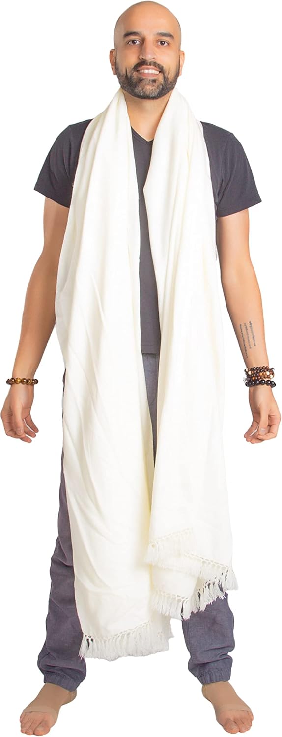 Om Shanti Crafts Meditation Shawl or Meditation Blanket, Shawl/Wrap, Oversize Scarf/Stole. Large. Unisex.